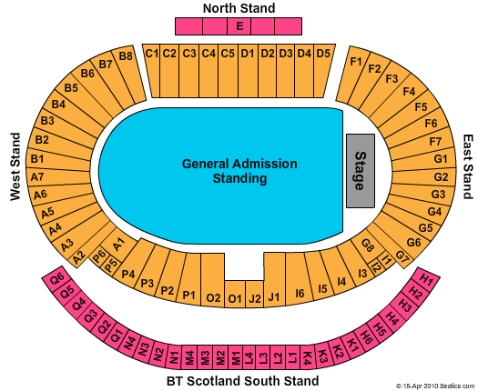 National Stadium at Hampden Park Pink Seating Chart